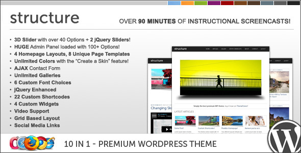 WP Structure Preview Wordpress Theme - Rating, Reviews, Preview, Demo & Download