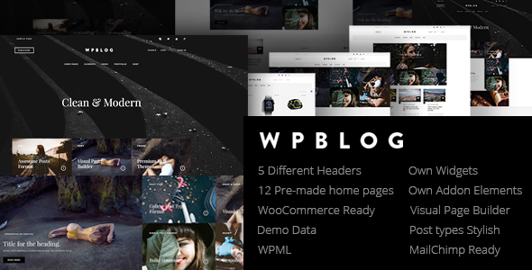 WPblog Preview Wordpress Theme - Rating, Reviews, Preview, Demo & Download
