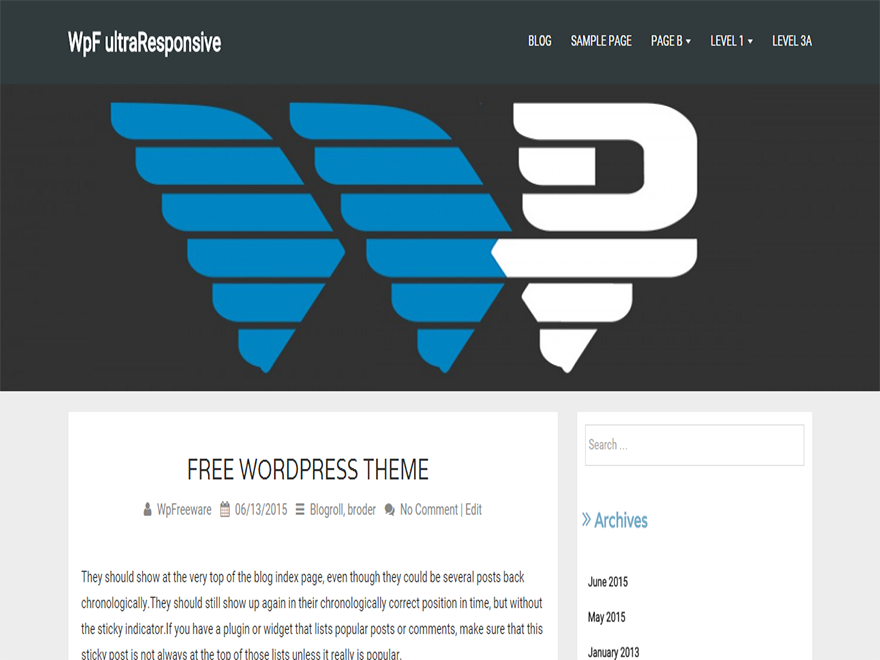 WpF UltraResponsive Preview Wordpress Theme - Rating, Reviews, Preview, Demo & Download
