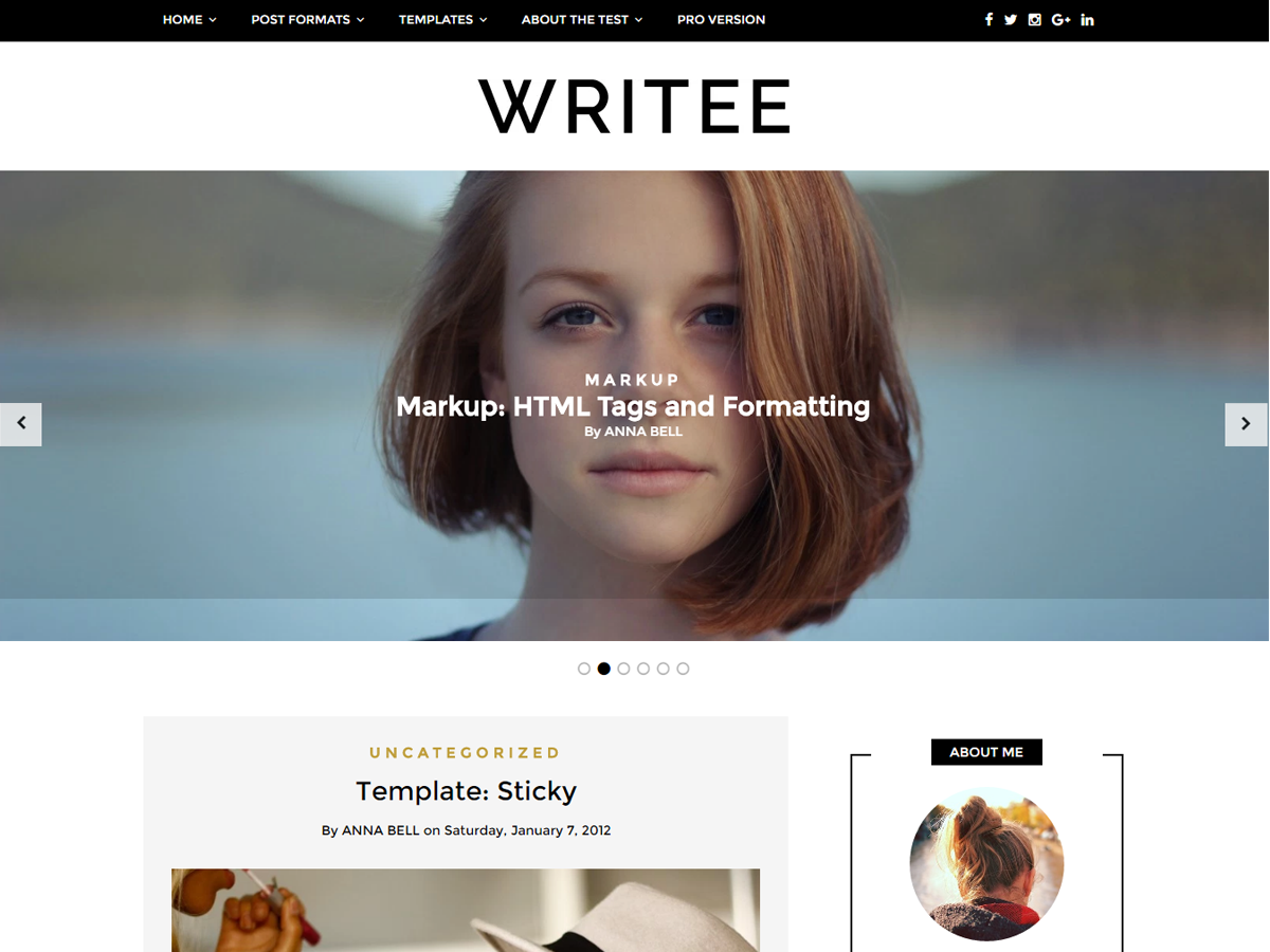 Writee Preview Wordpress Theme - Rating, Reviews, Preview, Demo & Download