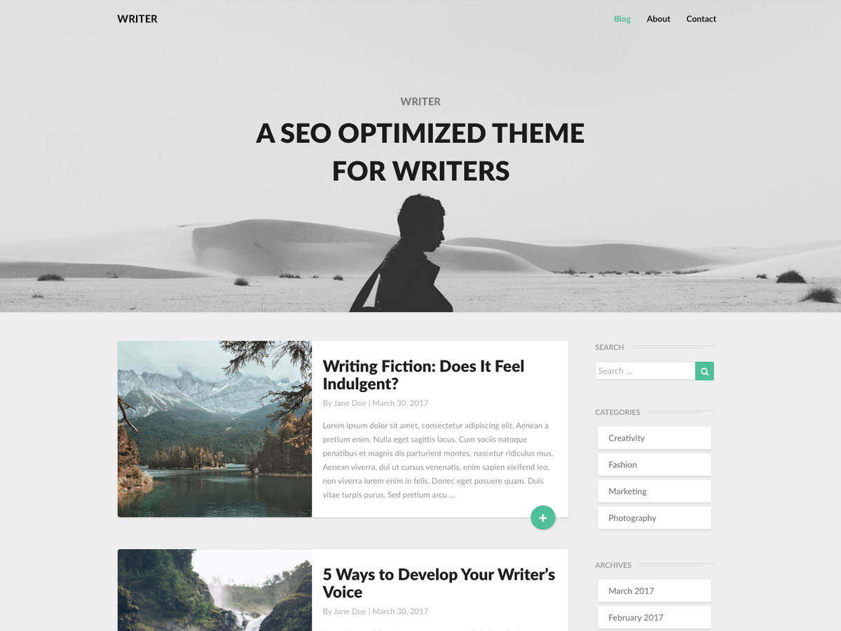Writers Preview Wordpress Theme - Rating, Reviews, Preview, Demo & Download
