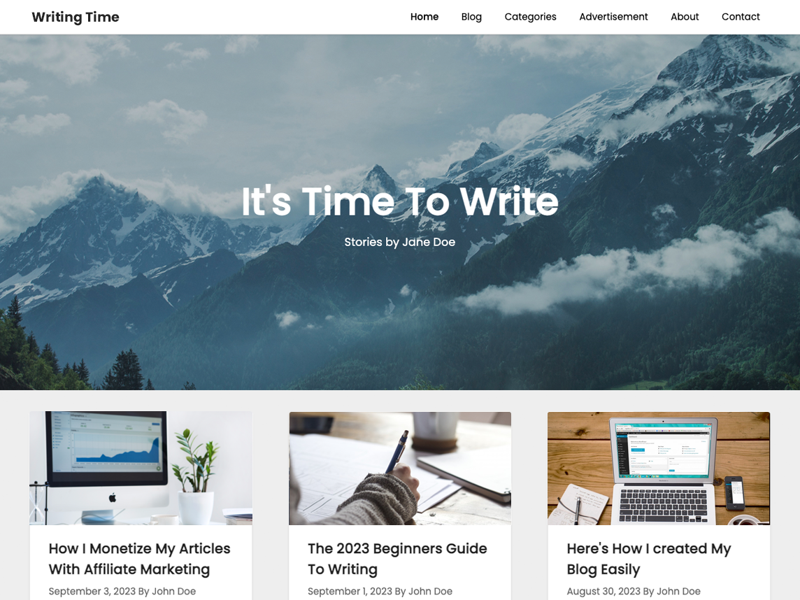 Writing Time Preview Wordpress Theme - Rating, Reviews, Preview, Demo & Download