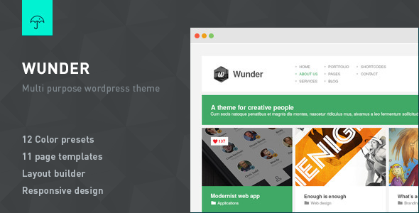 Wunder Preview Wordpress Theme - Rating, Reviews, Preview, Demo & Download