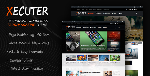 Xecuter Preview Wordpress Theme - Rating, Reviews, Preview, Demo & Download