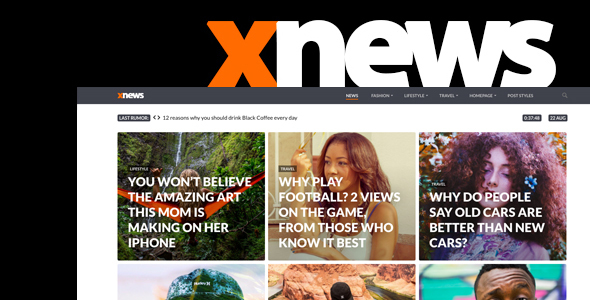 Xnews Preview Wordpress Theme - Rating, Reviews, Preview, Demo & Download