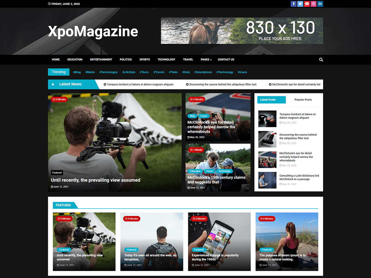 XpoMagazine Preview Wordpress Theme - Rating, Reviews, Preview, Demo & Download