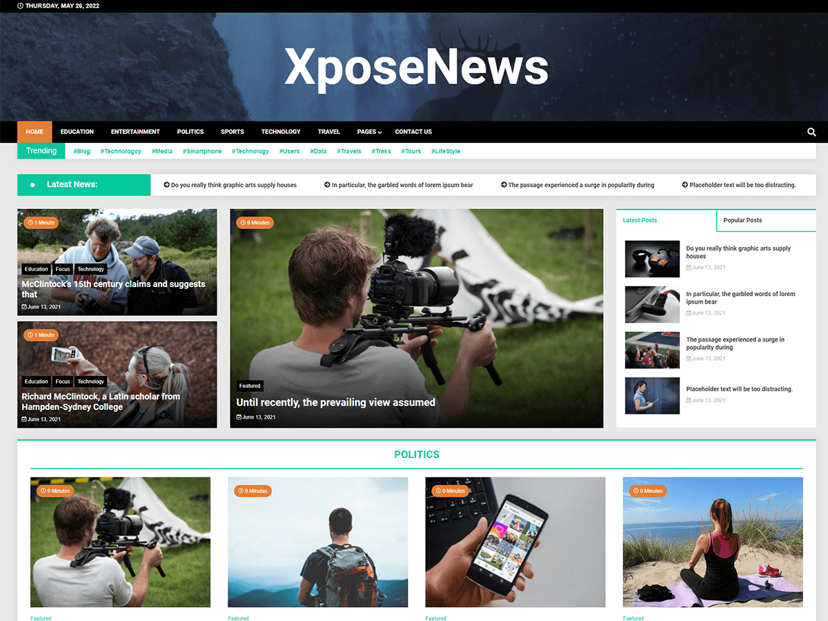 XposeNews Preview Wordpress Theme - Rating, Reviews, Preview, Demo & Download