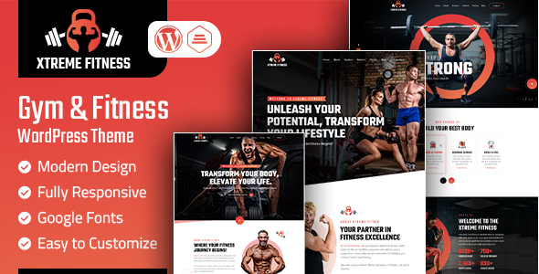 Xtreme Fitness Preview Wordpress Theme - Rating, Reviews, Preview, Demo & Download