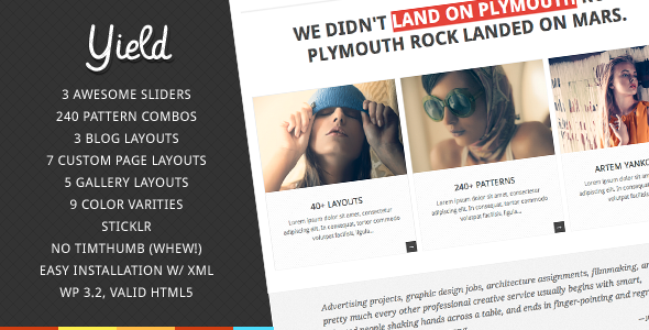 Yield Preview Wordpress Theme - Rating, Reviews, Preview, Demo & Download