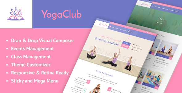 Yoga Club Preview Wordpress Theme - Rating, Reviews, Preview, Demo & Download