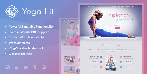 Yoga Fit Preview Wordpress Theme - Rating, Reviews, Preview, Demo & Download