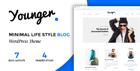 Younger Blogger Preview Wordpress Theme - Rating, Reviews, Preview, Demo & Download