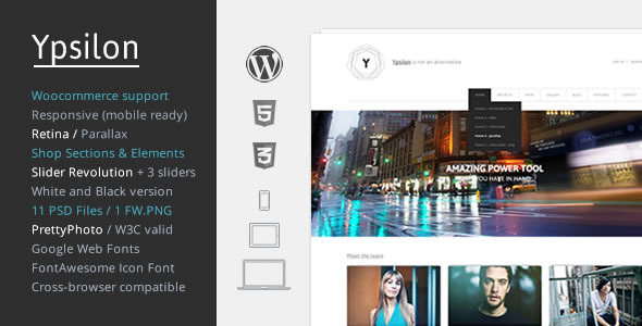 Ypsilon Preview Wordpress Theme - Rating, Reviews, Preview, Demo & Download