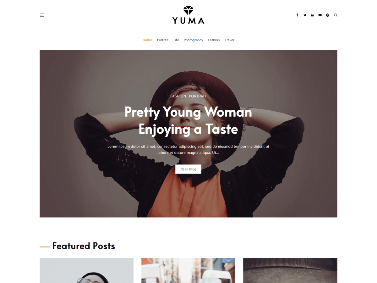 Yuma Blog Preview Wordpress Theme - Rating, Reviews, Preview, Demo & Download
