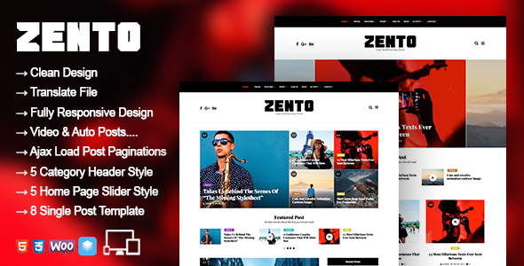 Zento Preview Wordpress Theme - Rating, Reviews, Preview, Demo & Download