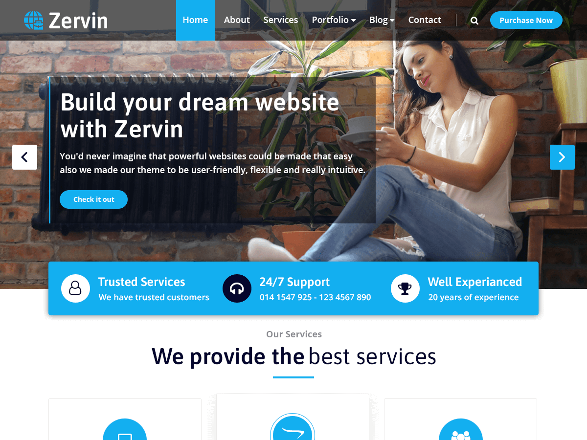 Zervin Preview Wordpress Theme - Rating, Reviews, Preview, Demo & Download