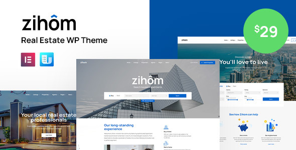 Zihom Preview Wordpress Theme - Rating, Reviews, Preview, Demo & Download