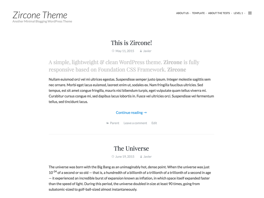 Zircone Preview Wordpress Theme - Rating, Reviews, Preview, Demo & Download