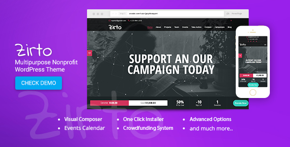 Zirto Preview Wordpress Theme - Rating, Reviews, Preview, Demo & Download