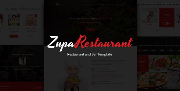 ZupaRestaurant Preview Wordpress Theme - Rating, Reviews, Preview, Demo & Download