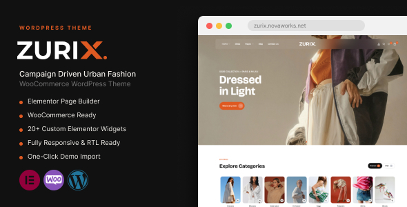 ZURIX Preview Wordpress Theme - Rating, Reviews, Preview, Demo & Download